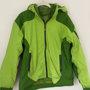 L.L. Bean Two-Tone Green Ski Jacket